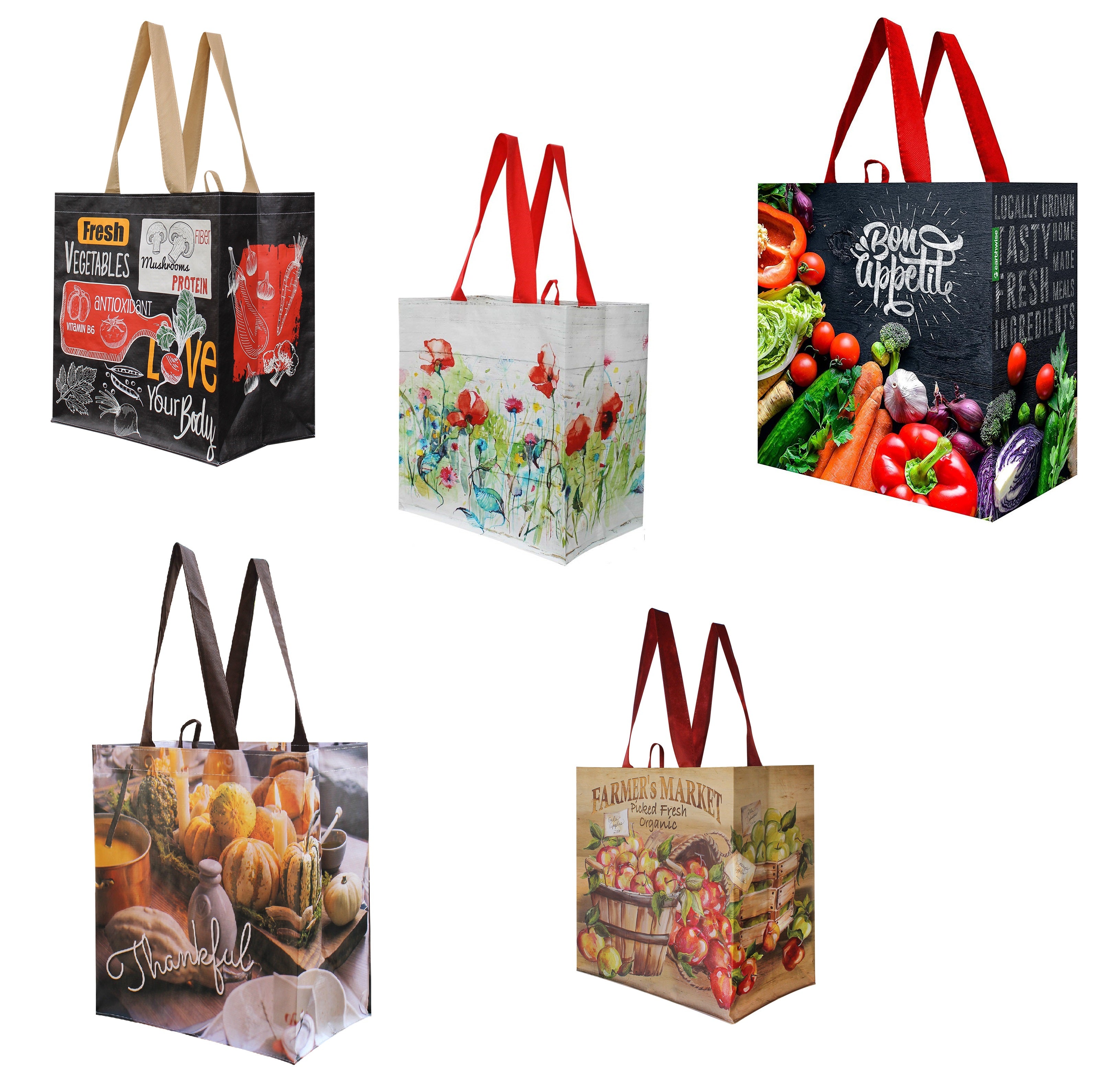 Full Coverage OPP Laminated Non-Woven Grocery Bag w/ Full Color  (13